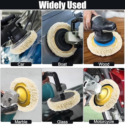 3 PCS Wool Buffing Polishing Pads 6 Inch, Natural Wool Cutting Pads - Image 5