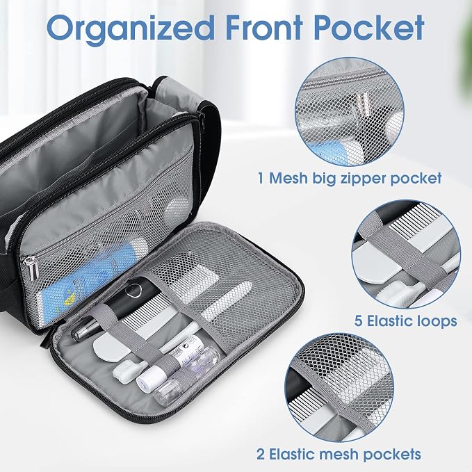 Wedama Toiletry Bag for Men, Handheld Travel Bag, Waterproof Toiletries - Image 3