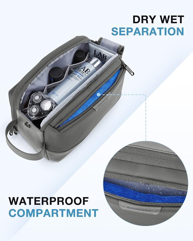 BAGSMART Toiletry Bag for Men, Large Travel Toiletry Organizer, Dopp Kit - Image 3