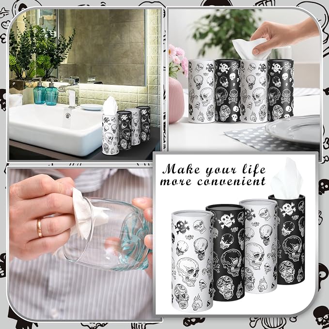 Fourluoo 12 Pack Skull Cylinder Tissues - Image 5
