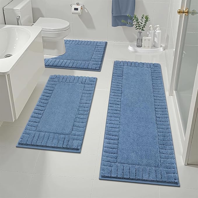 Pauwer Bathroom Rugs Sets 3 Piece Bathroom Shower Rugs by Pauwer