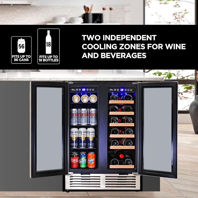 Koolatron 18 Bottle 56 Can Wine Fridge – Wine Cooler - Image 4