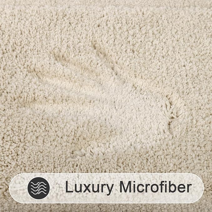 SHACOS Super Soft Bathroom Rugs Set of 2 Pieces 32x20 inch Fluffy Absorbent - Image 7