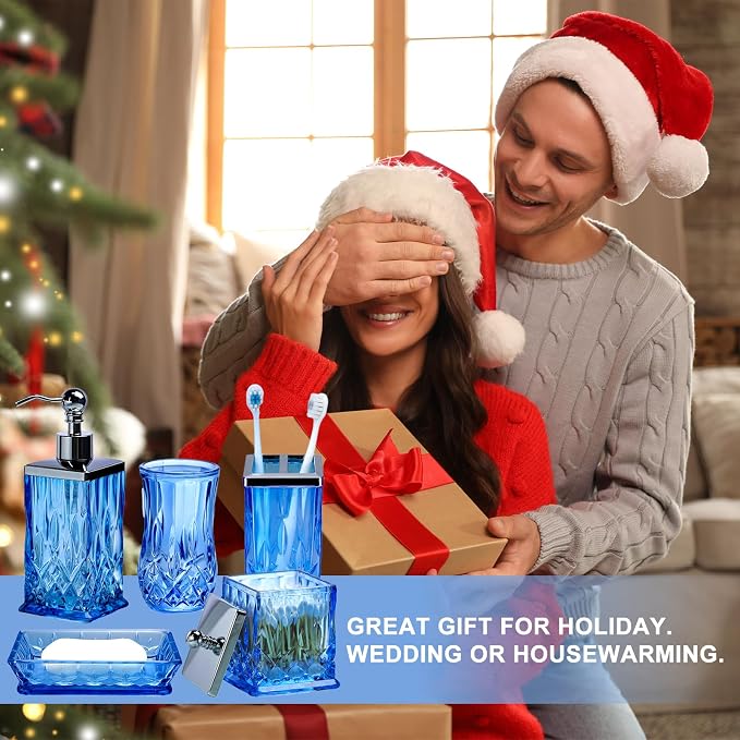 Bathroom Accessories Set, Complete Lotion Soap Dispenser, Toothbrush Holder - Image 7