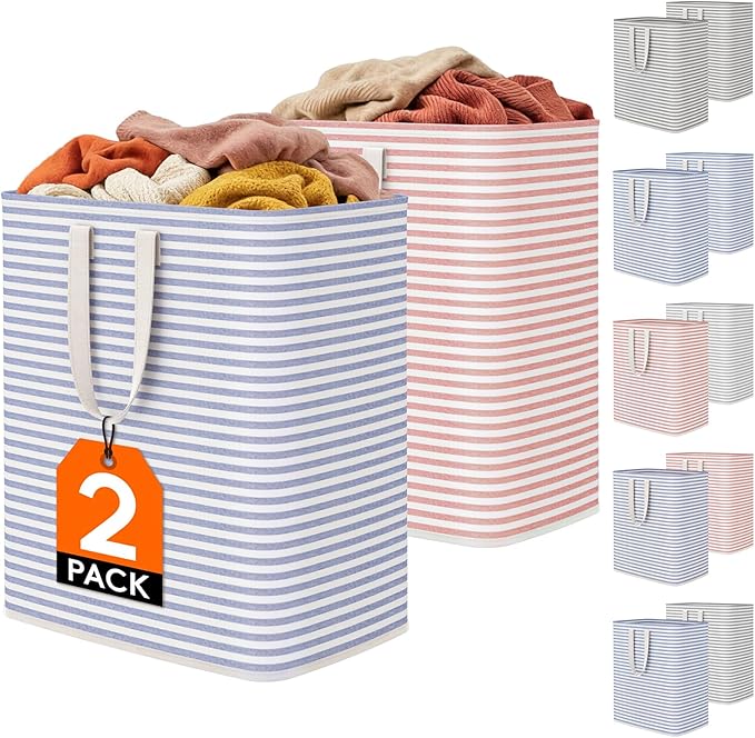 Lifewit 2 Pack Laundry Basket 100L Each, Collapsible Clothes Hamper by Lifewit