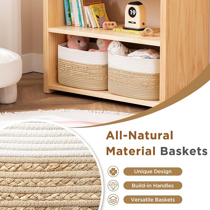 UBBCARE 4 Pack Baskets for Organizing, Woven Storage Baskets for Toys and Towel - Image 5