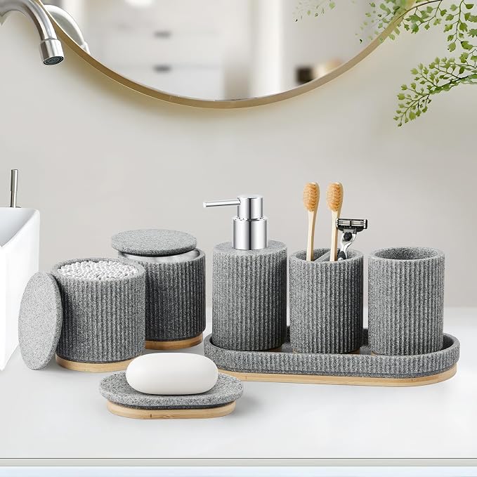 7PCS Bathroom Accessories Set, - Image 6