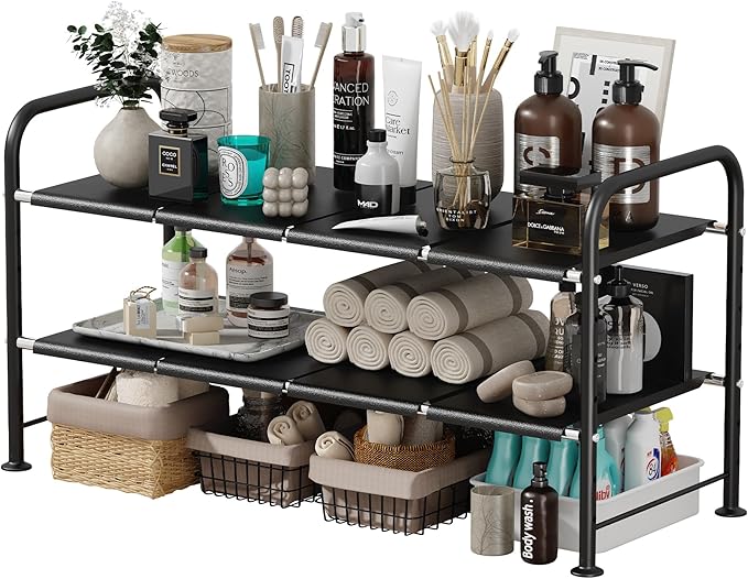 NETEL Adjustable Under Sink Organizers and Storage, Expandable Cabinet Storage by NETELOfficial
