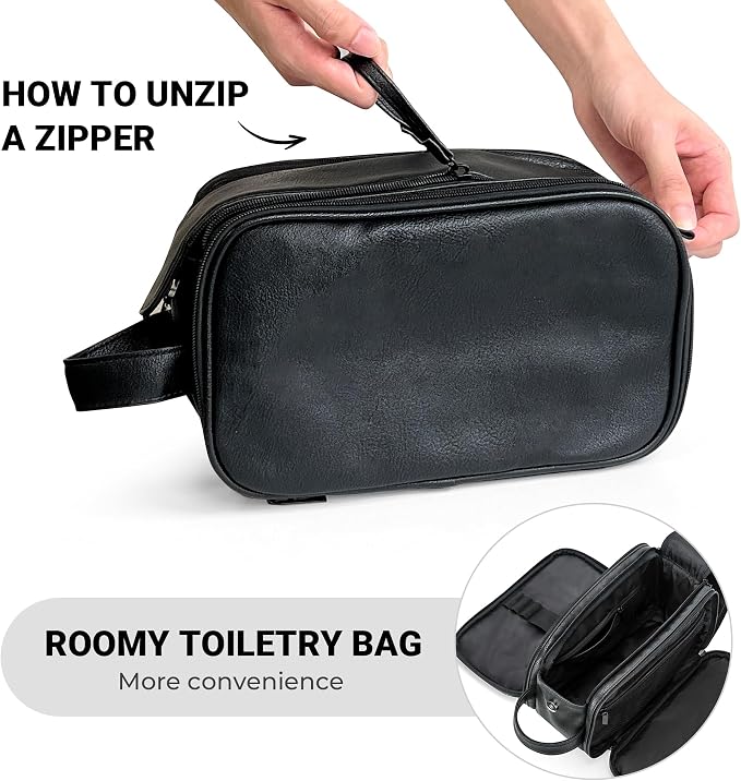 Elviros Toiletry Bag for Men, Large Travel Shaving Dopp Kit Water-resistant - Image 5