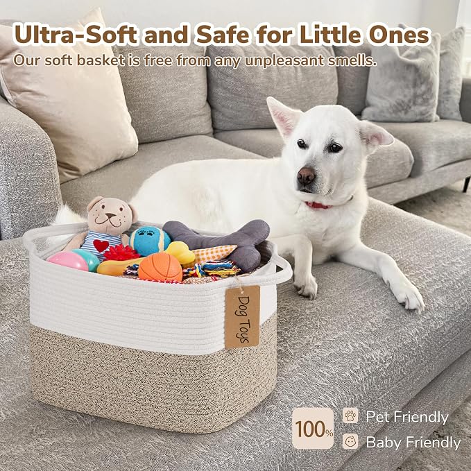Goodpick Woven Storage Basket, Cotton Rope Basket - Image 6