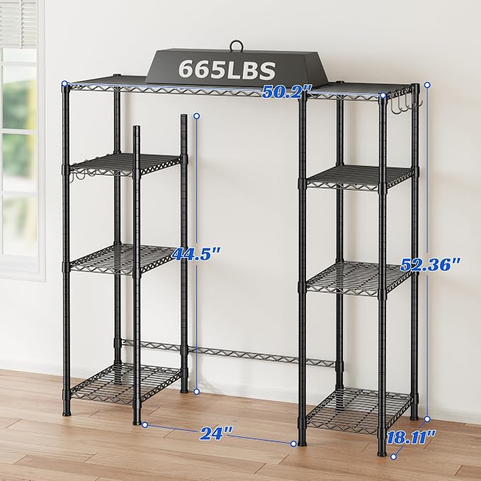 REIBII Mini Fridge Stand, Small Refrigerator Storage Shelves, 4 Tier - Image 3