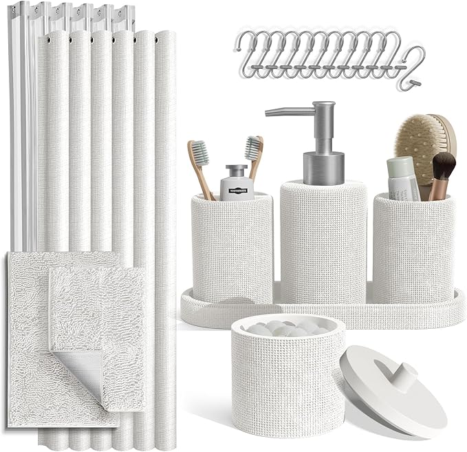 Clara Clark White Bathroom Set by ClaraClark
