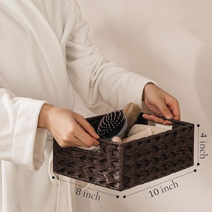 UBBCARE Storage Baskets with Label, Wicker Pantry Baskets - Image 2