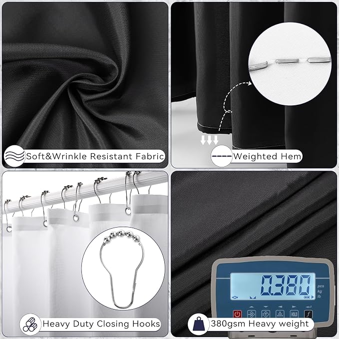 Bathroom Set - Black Bathroom Accessories Set, Bathroom Sets - Image 5
