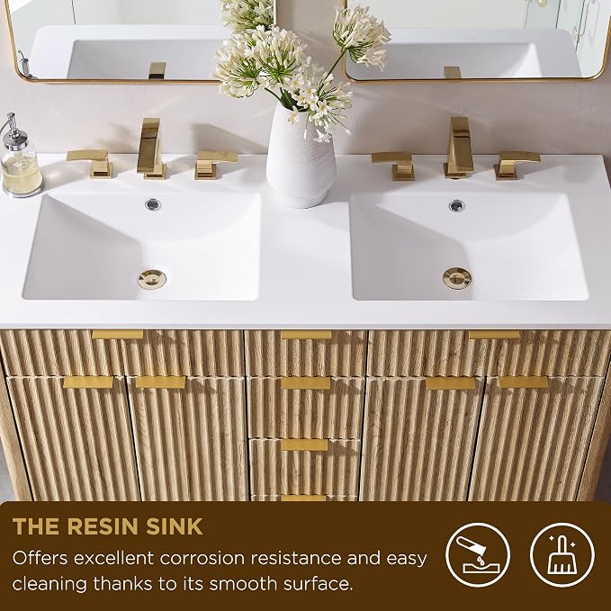 T4TREAM 48" Fluted Bathroom Vanity - Image 7