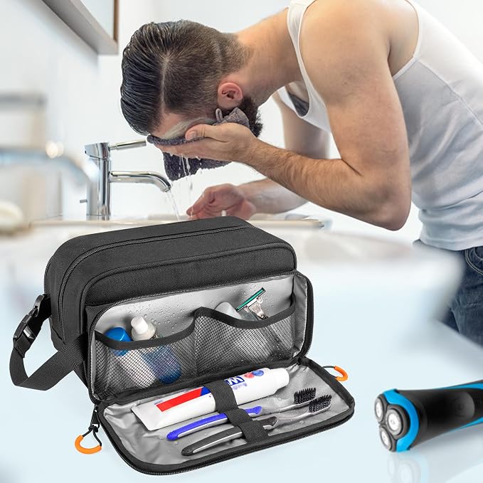 Tactical Toiletry Travel Bag for Men, Dopp Kit Shaving Organizer Case for - Image 7