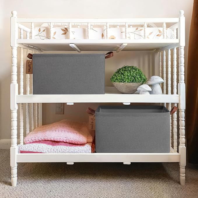 CHICVITA Storage Baskets for Shelves, Large Fabric Storage Bins - Image 2
