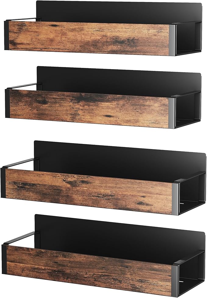 2/3/4 Pack Moveable Fridge Magnetic Spice Racks, Metal Black/White - Image 7