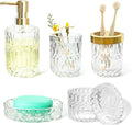 Glass Bathroom Accessories Set, Soap Dispenser, Toothbrush Holder Set, Soap Dish by LaMarriti