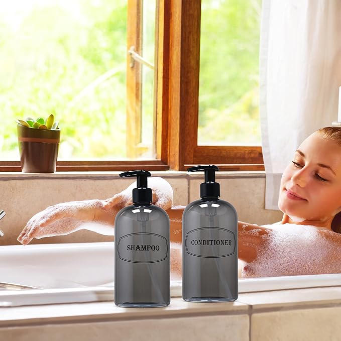 Bottiful Home-16 oz Shampoo and Conditioner Refillable Empty Plastic Pump - Image 5