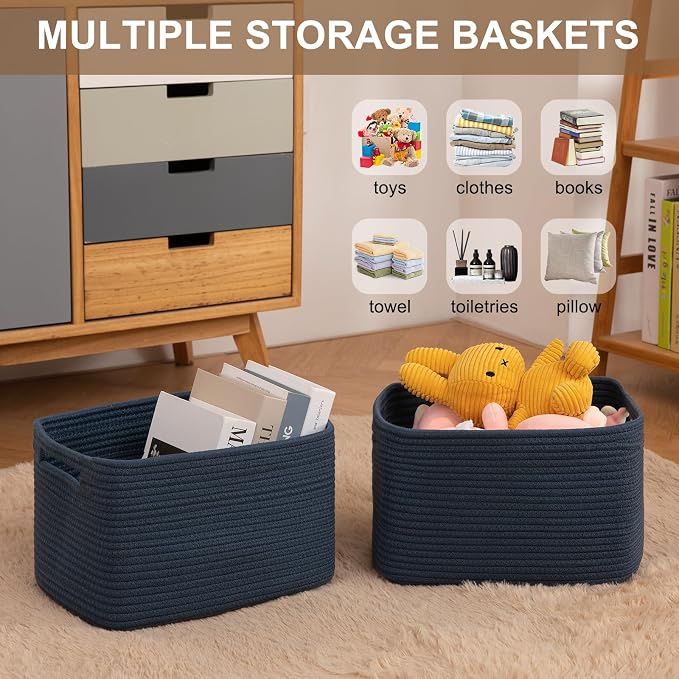 Storage Baskets for Organizing, Woven Decorative Baskets for Shelves - Image 4