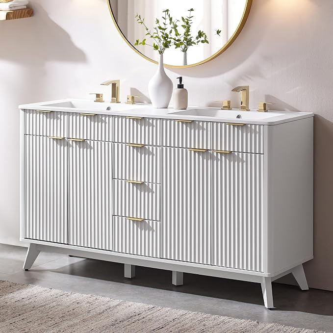 T4TREAM 60" Fluted Bathroom Vanity by T4TREAMFurniture