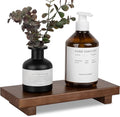 Bathroom Counter Organizer Wood Pedestal Stand Farmhouse Decorative Tray Soap by zoocatia