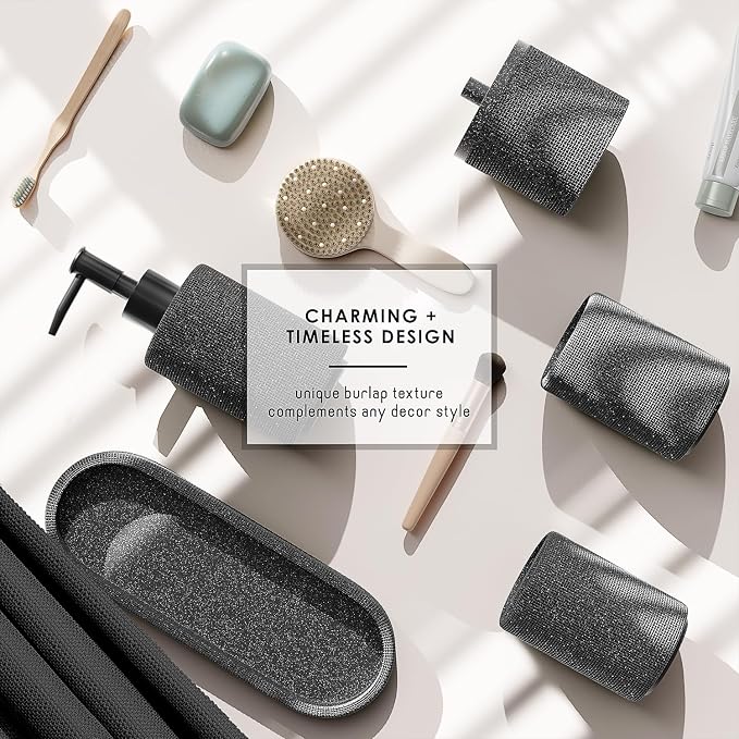 Clara Clark Coal Black Bathroom Set - Image 6