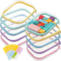 Sanwuta 10 Pcs Hard Zipper Case Clear Hard Pouches Plastic Zipper Pencil Box by Sanwuta