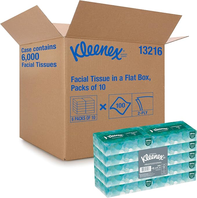 Kleenex Professional Facial Tissue, Flat Boxed Format, Designed by Kleenex%C2%AE