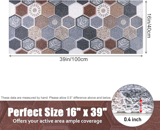 Bathtub Mat Shower Mat Non-Slip, 16x 39 Inch, Soft Comfort Bath Mat - Image 6