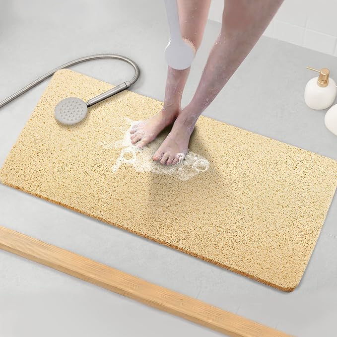 Asvin Soft Textured Bath, Tub Mat, 35x16 Inch, Phthalate Free, Non Slip Comfort by Unknown