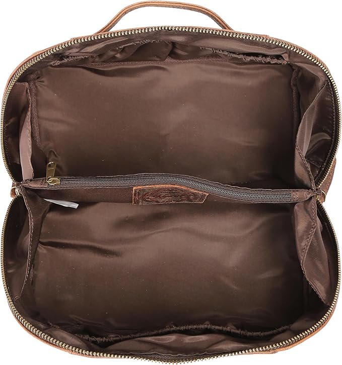 KomalC Luxury Leather Men’s Toiletry Travel Bag – Handmade Shaving Kit - Image 7