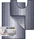 Bathroom Rugs Sets 2 Piece, Toilet Rugs U-Shaped, Contour Bath Mat Set by BSICPRO