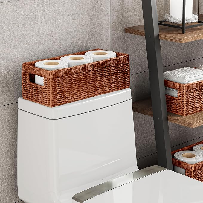 Vagusicc Wicker Storage Basket, Paper Rope Wicker Baskets - Image 4