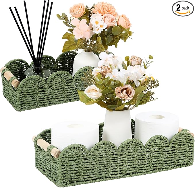 Paper Rope Storage Basket Set of 2 by SlopHaul