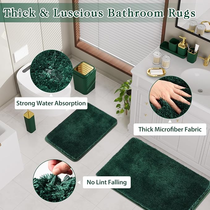 Bathroom Set - Dark Green Bathroom Sets - Image 4