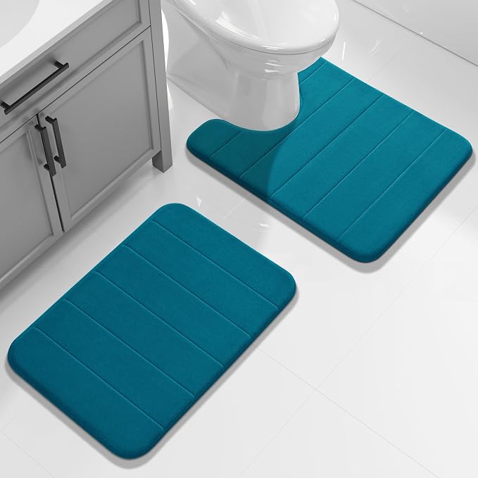 Yimobra U-Shaped Toilet Bath Mat Set 2 Piece by Yimobra