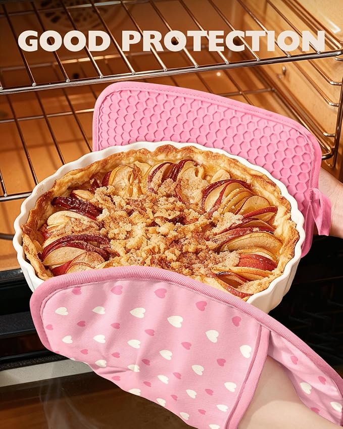 Slohif Silcone Heart Pot Holders - Image 4