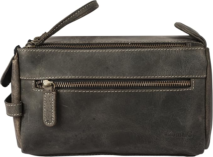 KomalC Premium Buffalo Leather Toiletry Bag - Image 2