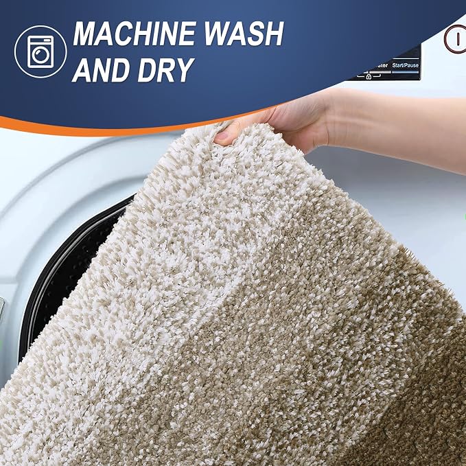 OLANLY Bathroom Rug Set 2 Piece, Soft Absorbent Microfiber Bath Mats and - Image 7
