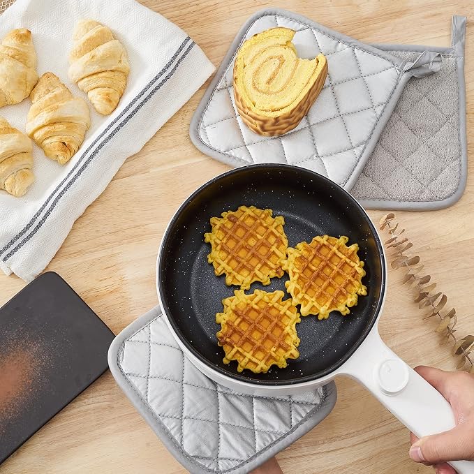 Kitchen Pot Holders Set Heat Resistant Pure Cotton Potholders Kit Trivets Large - Image 4