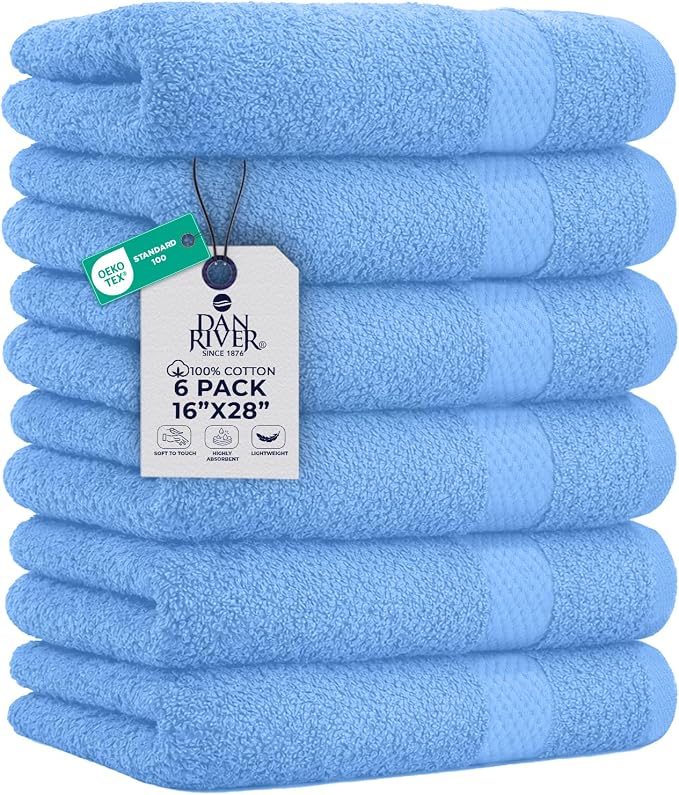 DAN RIVER 6-Pack Premium Hand Towels by DanRiver