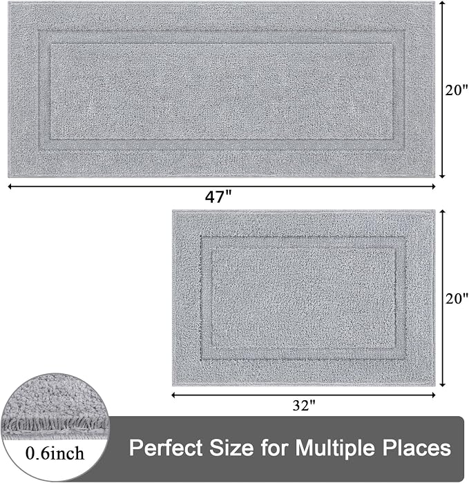 SHACOS Super Soft Bathroom Rugs Set of 2 Pieces - Image 2
