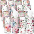 Ctosree 16 Pcs Car Tissue Holder Cylinder Bulk Round Floral Cup Holder Facial by Ctosree
