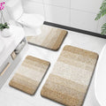 OLANLY Bathroom Rugs Sets 3 Piece, Soft Absorbent Microfiber Bath Mats and by OLANLY
