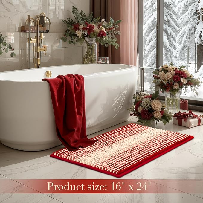BSICPRO Christmats Bathroom Rug, Bath Mat Rug - Image 6