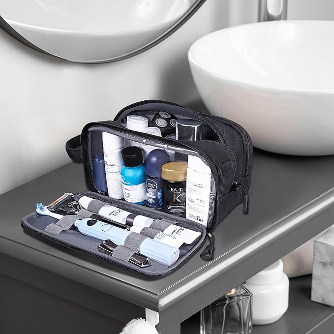 Men's Toiletry Bag, Tactical Inspired Hygiene Shaving Bath Shower Grooming - Image 7