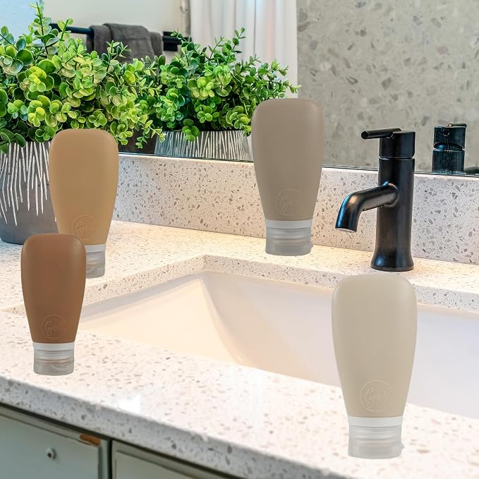 Travel Bottles for Toiletries, TSA Approved 3 oz Leak Proof Silicone Refillable - Image 3