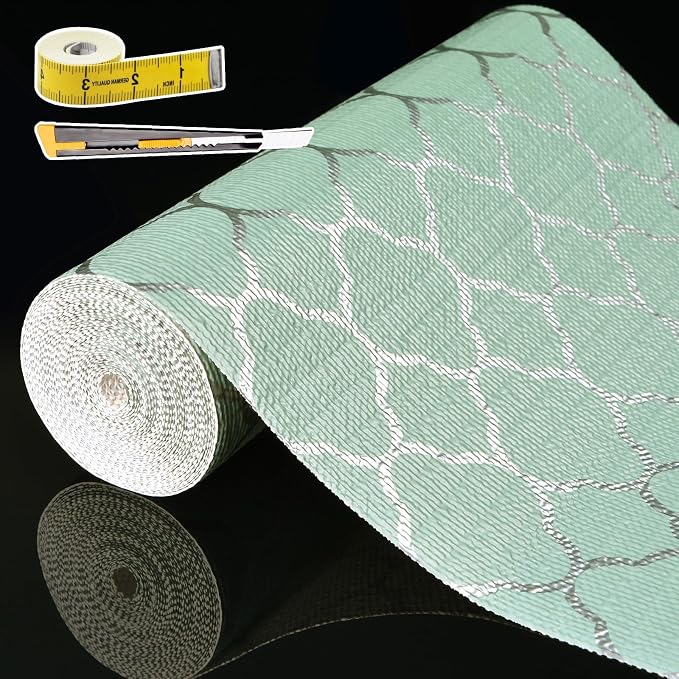Shelf Liners for Kitchen Cabinets Non Adhesive Drawer Liner 23.6in x 30FT Light by Adwann